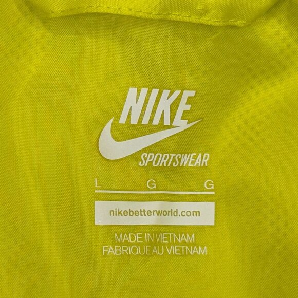 Nike Windrunner Jacket Womens Large L Yellow Purple Hooded Windbreaker Full Zip - Picture 3 of 11